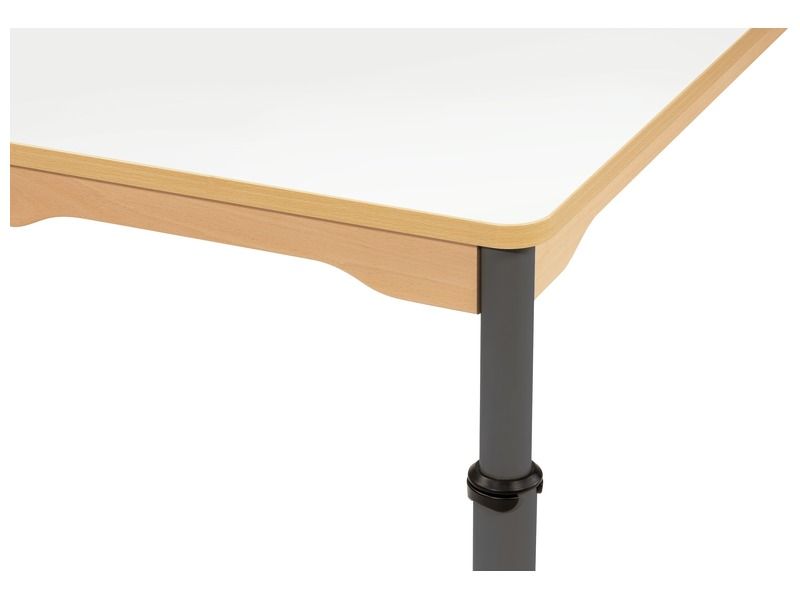 TABLE PLATEAU STRATIFIÉ - RÉGLABLE EN HAUTEUR - Demi-cercle 180x90 cm