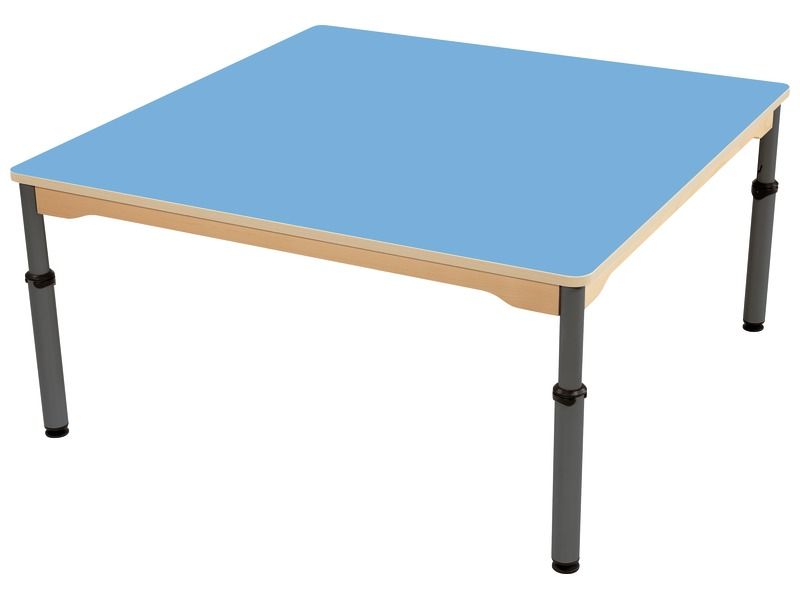 TABLE PLATEAU STRATIFIÉ - RÉGLABLE EN HAUTEUR - Carré 120x120 cm