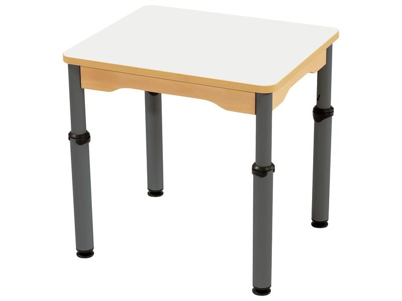 TABLE PLATEAU STRATIFIÉ - RÉGLABLE EN HAUTEUR - Rectangle 60x50 cm