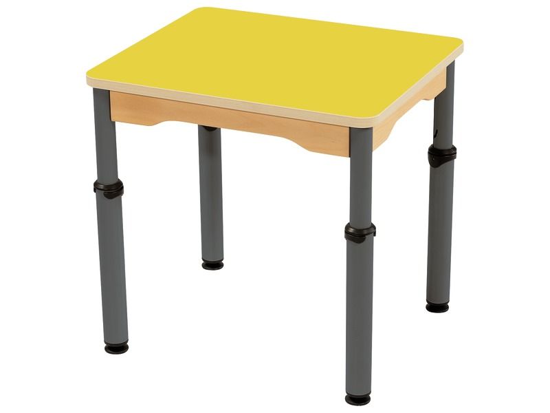TABLE PLATEAU STRATIFIÉ - RÉGLABLE EN HAUTEUR - Rectangle 60x50 cm