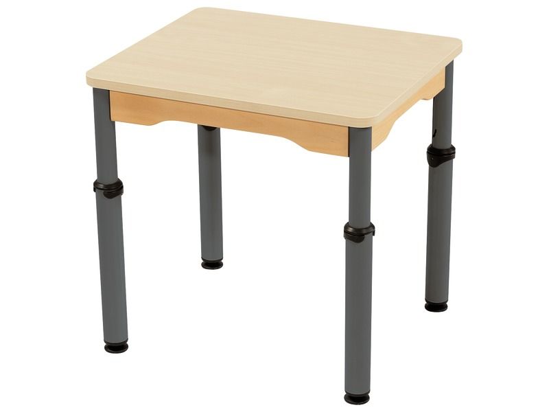 TABLE PLATEAU STRATIFIÉ - RÉGLABLE EN HAUTEUR - Rectangle 60x50 cm