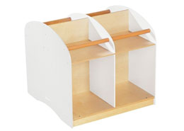 Boekenkasten en albumbakken